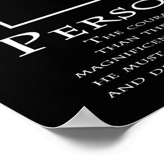 Poster Courage personnel (Coin)