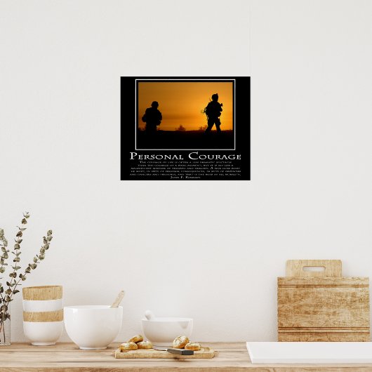 Poster Courage personnel (Cuisine)