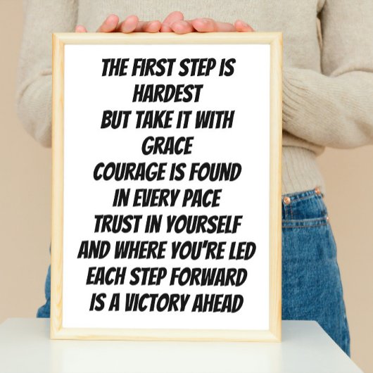 Poster Courage pour Commencer un mini poème inspiré