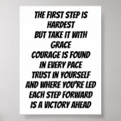 Poster Courage pour Commencer un mini poème inspiré (Devant)
