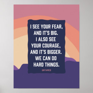 Poster Courage WCDHT 11 po x 14 po