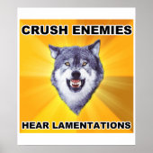 Poster Courage Wolf écraser les ennemis (Devant)