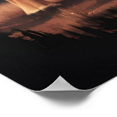 Poster Courageux berger allemand au coucher du soleil (Coin)