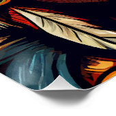 Poster Courageux et audacieux : Le guerrier aztèque se lè (Coin)