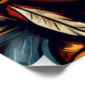 Poster Courageux et audacieux : Le guerrier aztèque se lè (Coin)