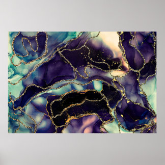 Poster Courants de teintes translucides, sertissant swi m