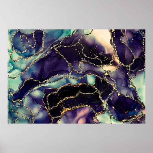 Poster Courants de teintes translucides, sertissant swi m (Devant)