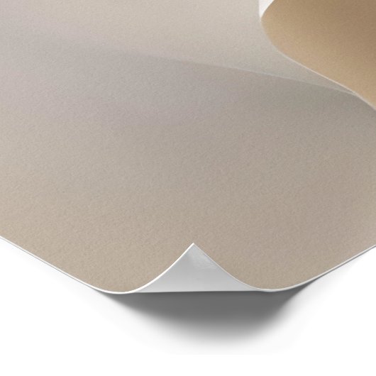 Poster "Courants d'ouverture" | Art Abstrait beige (Coin)
