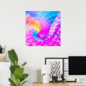 Poster Courbe arc-en-ciel Q (Bureau à domicile)