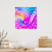 Poster Courbe arc-en-ciel Q (Cuisine)