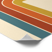 Poster Courbe les années 70 rétro (Coin)