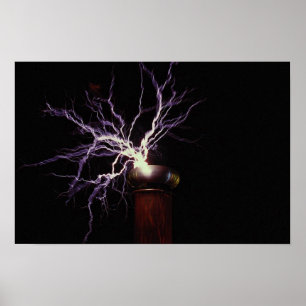 Poster Courber de bobine de Tesla