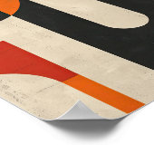 Poster Courbes et Angles Abstraits : Un Moderne de la Mi- (Coin)