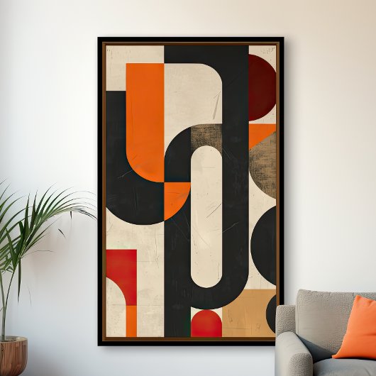 Poster Courbes et angles abstraits : un style moderne du