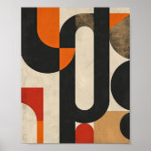 Poster Courbes et angles abstraits : un style moderne du (Devant)