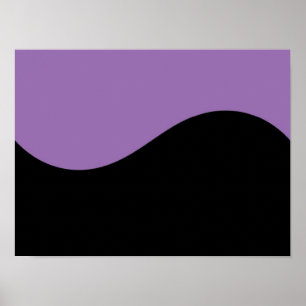 Poster Courbes modernes violettes violettes noires et afr