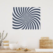 Poster Courbes spirales d'art optique Triangle 05 (Cuisine)
