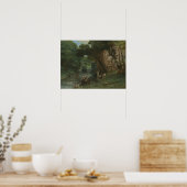 Poster Courbet - Roe Deer À Un Ruisseau (Cuisine)