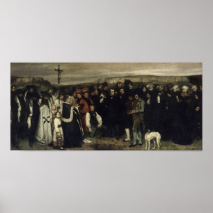 Poster Courbet - Un enterrement à Ornans