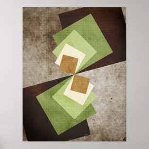 Poster Courbure d'un Carré