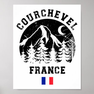 Poster Courchevel France Alpes Station De Ski Alpin Pour