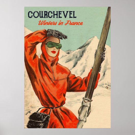 Poster Courchevel Posh Girl (Devant)