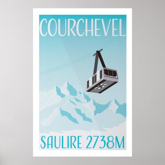 Poster Courchevel Station de ski Imprimer l'affiche (Devant)