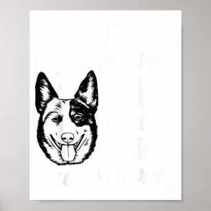 Poster Coure Sur La Caféine Poils De Blue Heeler Et Gros