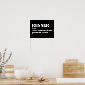 Poster Coureur Comme Un Athlète Normal Juste Beaucoup Gla (Cuisine)