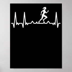 Poster Coureur de battement de coeur pulse Sport pulse