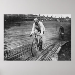 Poster Coureur de bicyclette à la course de six jours de