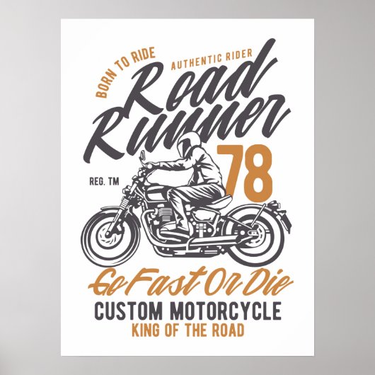 Poster Coureur de route 78 (Devant)