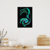 Poster Coureur de route bleu (Cuisine)