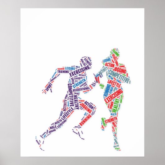 Poster Coureur homme et fille (Devant)