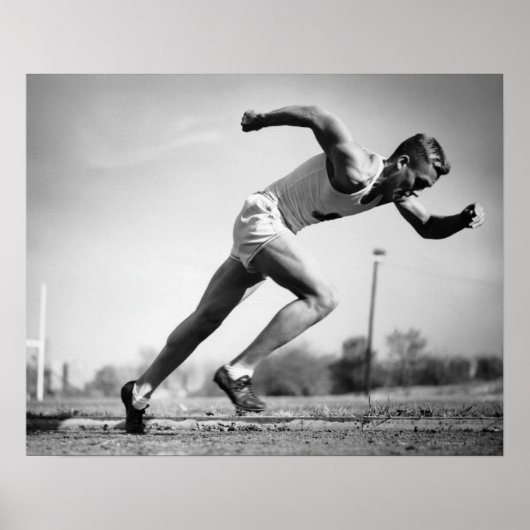 Poster Coureur masculin (Devant)