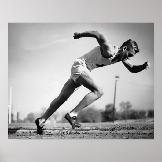 Poster Coureur masculin (Devant)