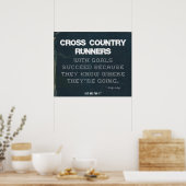 Poster Coureurs de cross-country avec des objectifs réuss (Cuisine)