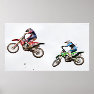 Poster Coureurs de motocross