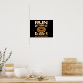Poster Courez Comme Il Y A Des Donuts Marathon Runner (Cuisine)