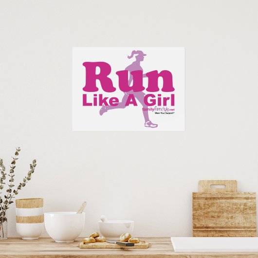 Poster Courez Comme Une Fille (Cuisine)