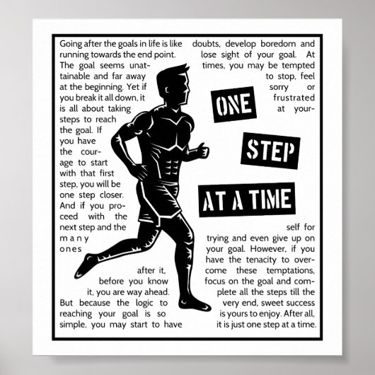 Poster Courir Après Buts Motivationnel Décor Mur (Devant)
