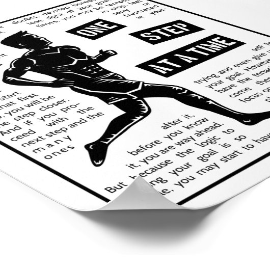 Poster Courir Après Buts Motivationnel Décor Mur (Coin)