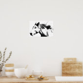 Poster Courir Cheval Head Pop Image d'art (Cuisine)