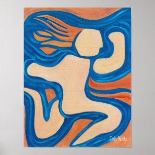 Poster Courir contre le vent