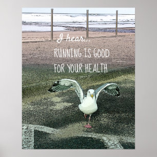 Poster Courir De Mouette Mignonne Est Bon Pour Votre Sant