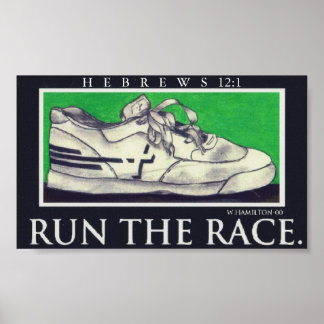 Poster courir l'affiche de la course cross running