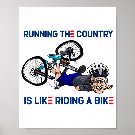 Poster Courir Le Pays, C'Est Comme Faire Un Vélo Drôle Bi (Devant)