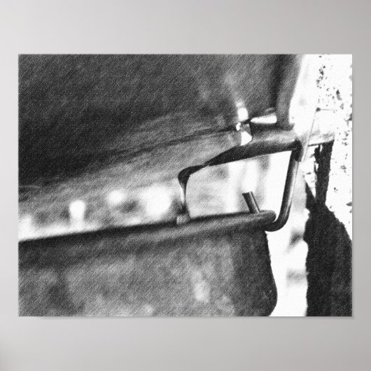 Poster Courir Maple Sap Bucket Black Pencil Art (Devant)