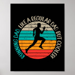Poster Courir Papa S Biathlon Marathon Coureur Pour Pères