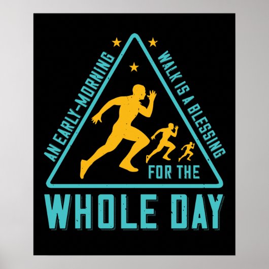 Poster Courir - Promenade matinale est une bénédiction (Devant)